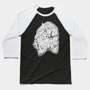 Drawing conversion of a Buffalo head Baseball T-Shirt